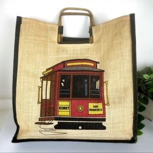 Koret San Francisco Cable Car Jute Bag